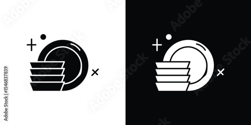 Plates icon of a flat style vector