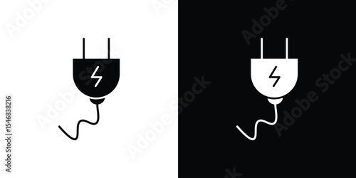 Plug icon of a flat style vector