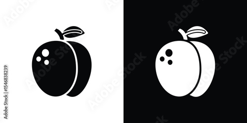 Plum icon of a flat style vector