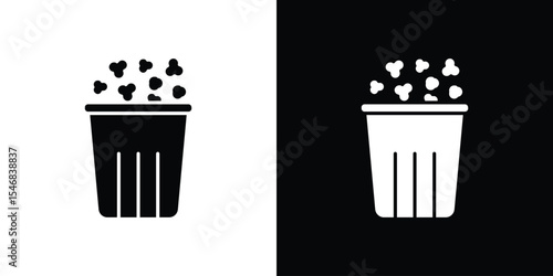 Popcorn icon of a flat style vector