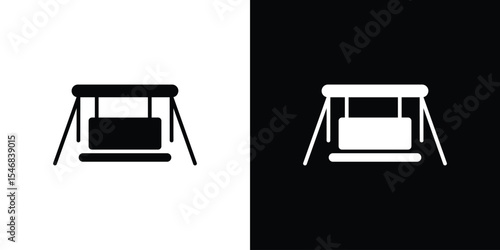 Porch swing icon of a flat style vector
