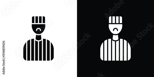 Prisoner icon of a flat style vector