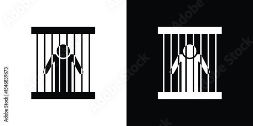 Prisoner icon of a flat style vector