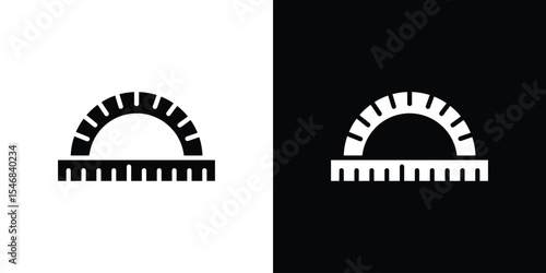 Protractor icon of a flat style vector