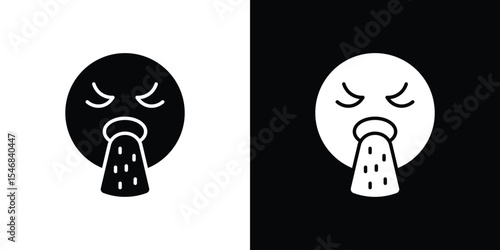 Puking emoji icon of a flat style vector