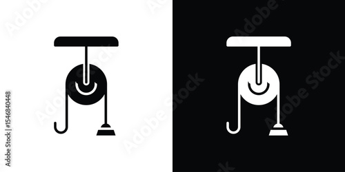 Pulley icon of a flat style vector