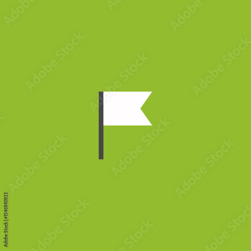 White Flag icon logo flat vector design