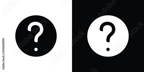 Question mark icon of a flat style vector