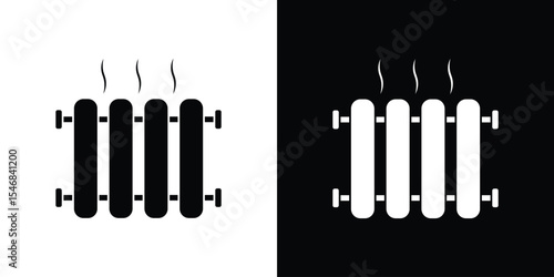 Radiator icon of a flat style vector