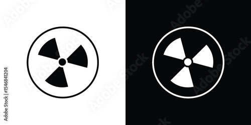 Radioactive icon of a flat style vector