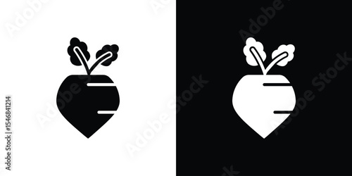 Radish icon of a flat style vector