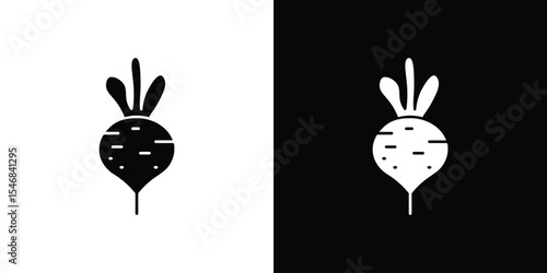 Radish icon of a flat style vector