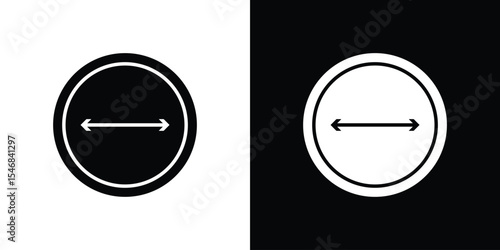 Radius icon of a flat style vector