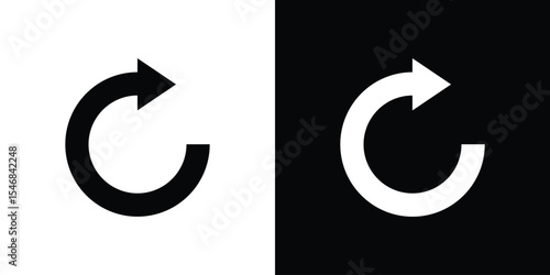 Refresh icon of a flat style vector