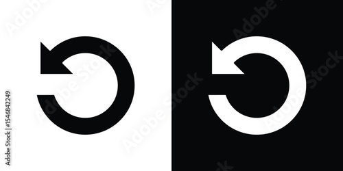 Refresh icon of a flat style vector