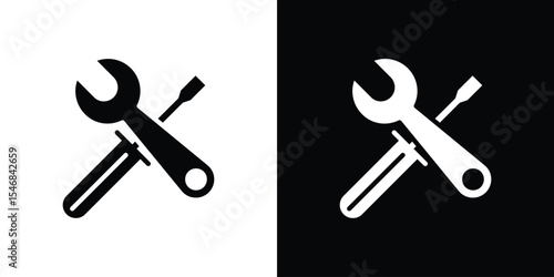 Repair tools icon of a flat style vector