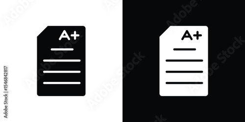 Report card icon of a flat style vector