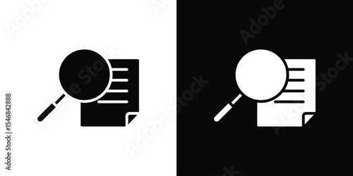 Research icon of a flat style vector