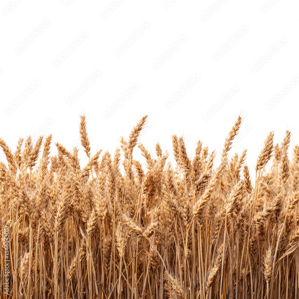 Fototapeta premium Golden Wheat Field: A Harvest Panorama of Ripe Grains Under Summer Sun