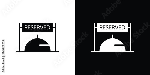 Reservation table icon of a flat style vector