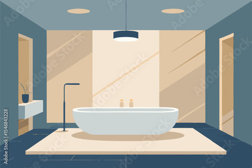 modern bathroom interior with bathroom