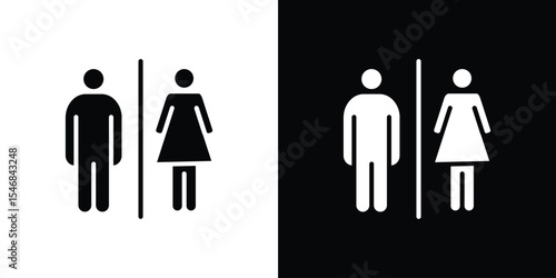 Restroom icon of a flat style vector