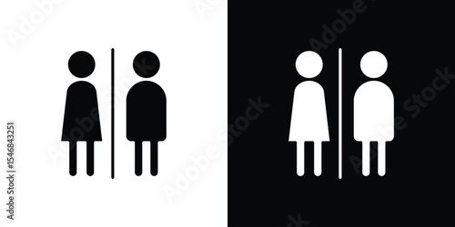 Restroom icon of a flat style vector