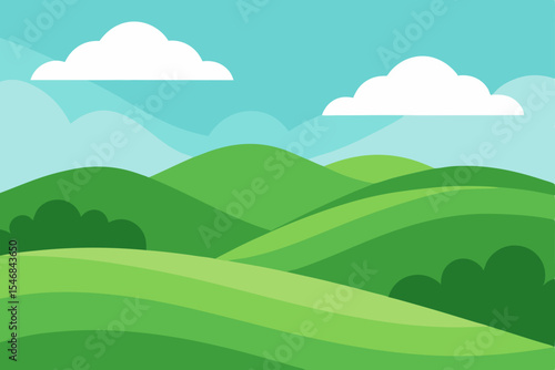 landscape with mountains and clouds
