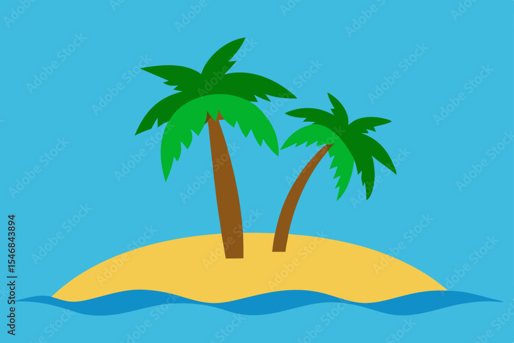 tropical island with palm trees tropical island with palm trees