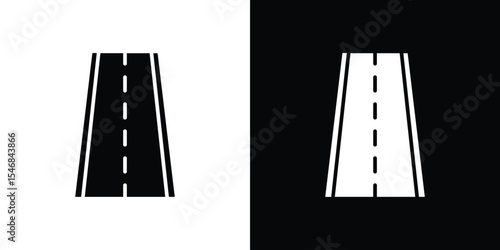 Road icon of a flat style vector