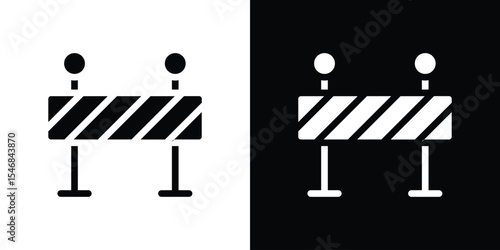 Roadblock icon of a flat style vector