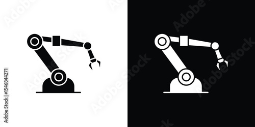 Robot arm icon of a flat style vector