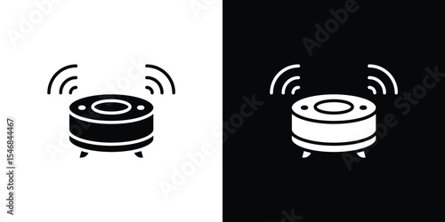 Robot vacuum cleaner icon of a flat style vector