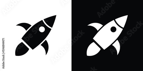 Rocket icon of a flat style vector