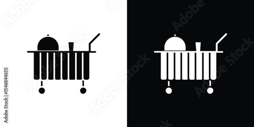 Room service icon of a flat style vector
