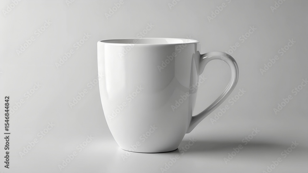 Fototapeta premium blank ceramic cup mockup for branding side view