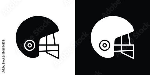 Rugby Helmet icon of a flat style vector