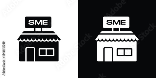 SME icon of a flat style vector