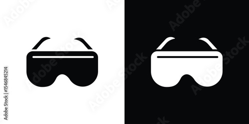 Safety glasses icon of a flat style vector
