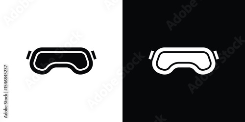 Safety glasses icon of a flat style vector