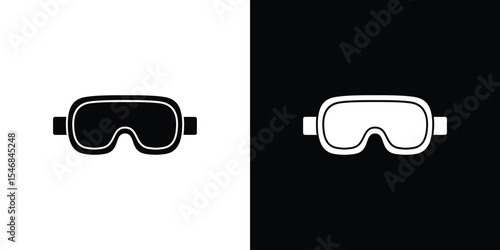Safety goggles icon of a flat style vector