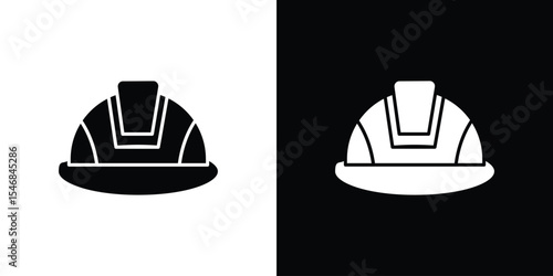 Safety helmet icon of a flat style vector