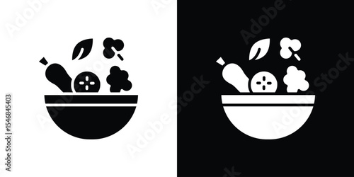 Salad icon of a flat style vector