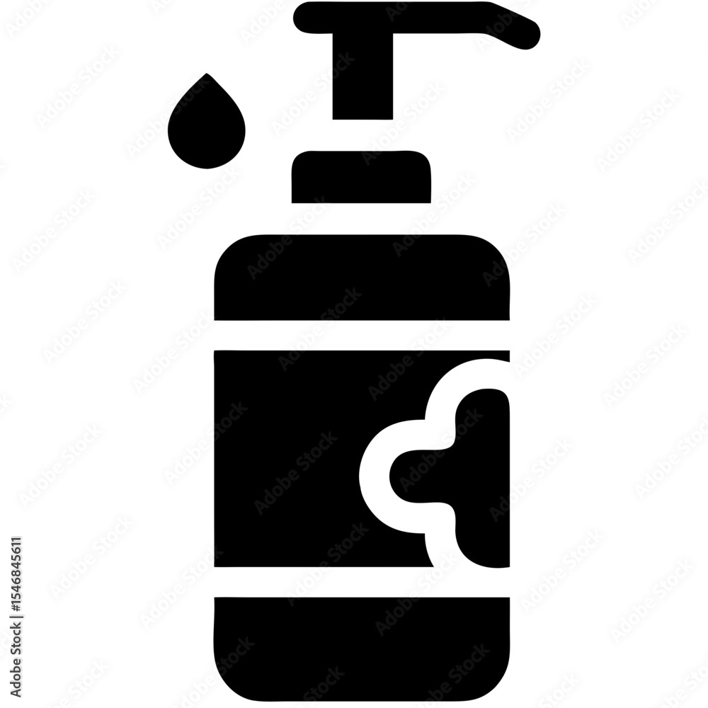 Obraz premium Foam cleanser bottle icon for beauty and cosmetology