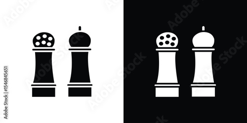 Salt and pepper icon of a flat style vector