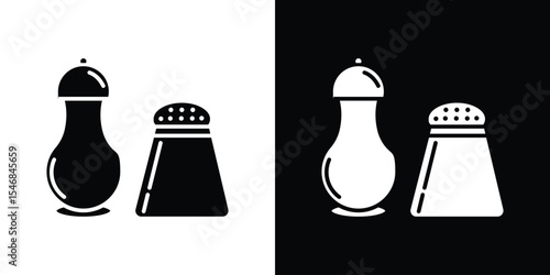 Salt pepper icon of a flat style vector