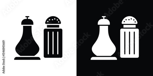 Salt pepper icon of a flat style vector