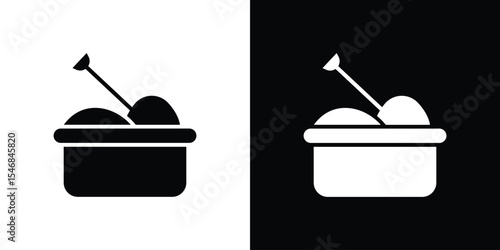 Sandbox icon of a flat style vector