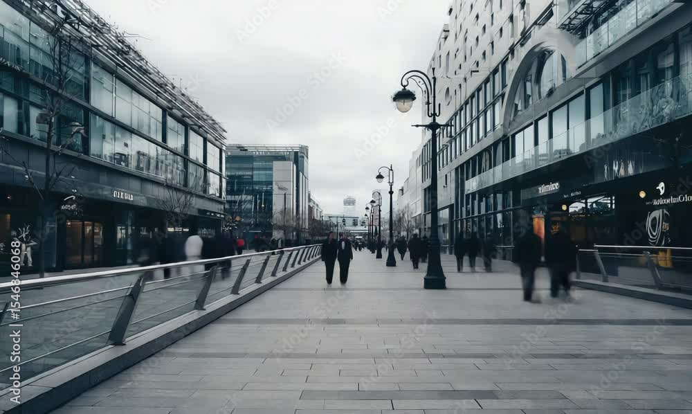 bustling promenade with indistinct figures creating a lively atmosphere bustling promenade with indistinct figures creating a lively atmosphere