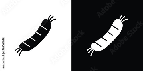Sausage icon of a flat style vector